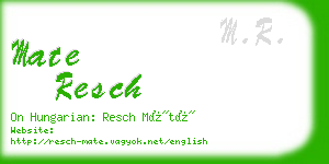 mate resch business card